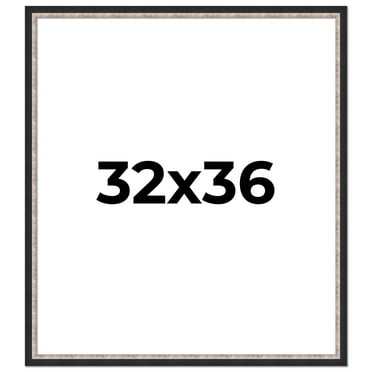 32x36 Frame Silver Real Wood Picture Frame Width 1.25 Inches | Interior Frame Depth 0.75 Inches |