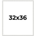 thumbnail image 1 of 32x36 Frame White Real Wood Picture Frame Width 0.75 inches | Interior Frame Depth 0.5 inches |, 1 of 8