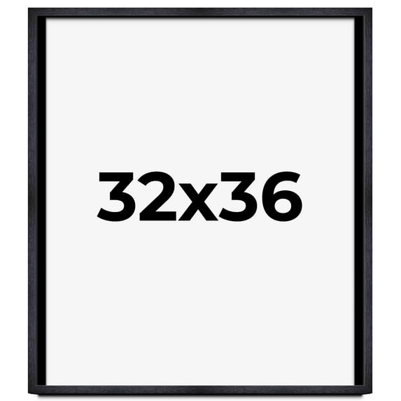 32x36 Shadow Box Frame Black | 1 Inches Deep Real Wood Farmhouse Shadowbox Display Frame | UV