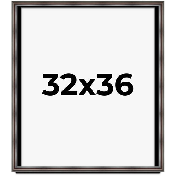 32x36 Shadow Box Frame Brown Cherry | 2.625 Inches Deep Pine Wood Traditional Shadowbox Display