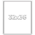 thumbnail image 1 of 32x36 Shadow Box Frame White | 1 Inches Deep Real Wood Contemporary Shadowbox Display Frame | UV, 1 of 6