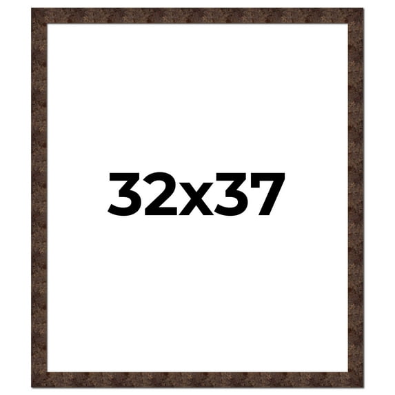 32x37 Frame Brown Burl Real Wood Picture Frame Width 1.625 Inches | Interior Frame Depth 0.5 Inches