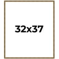 thumbnail image 1 of 32x37 Frame Gold Kingsley Distressed Solid Wood Picture Frame Width 0.75 Inches | Interior Frame, 1 of 8