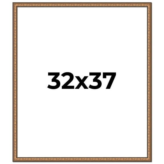 32x37 Frame Gold Real Wood Picture Frame Width 1.25 inches | Interior Frame Depth 0.5 inches |