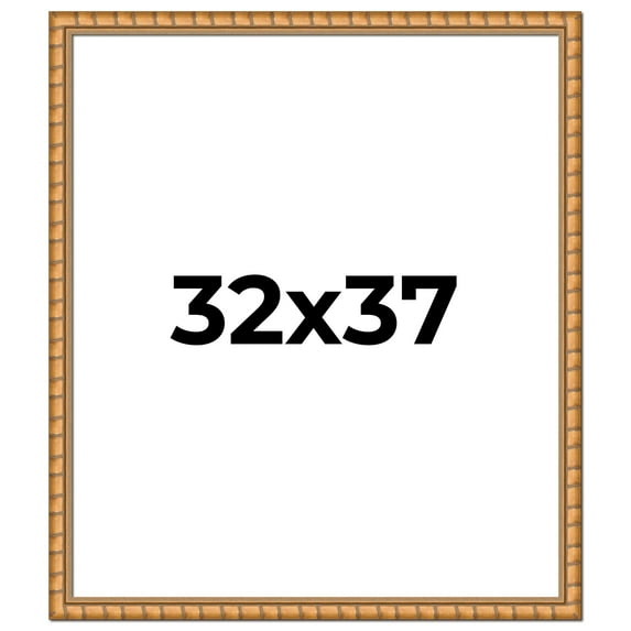 32x37 Frame Gold Real Wood Picture Frame Width 1.5 inches | Interior Frame Depth 0.5 inches |