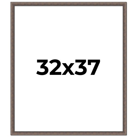 32x37 Frame Silver Real Wood Picture Frame Width 1.25 Inches | Interior Frame Depth 0.5 Inches |