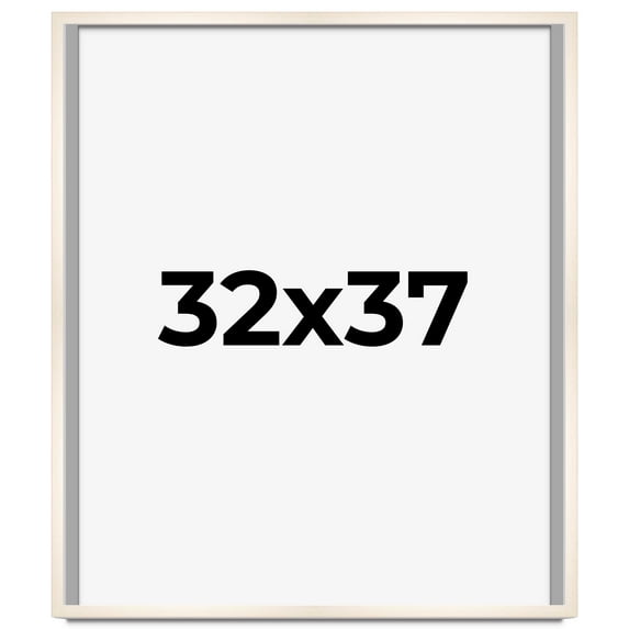 32x37 Frame White Wheat Solid Wood Picture Frame | Moulding Width 0.75 Inches | Interior Depth 0.5