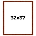 thumbnail image 1 of 32x37 Walnut Brown Veneer Real Wood Picture Frame Width 1.75 inches | Interior Frame Depth 0.5, 1 of 8