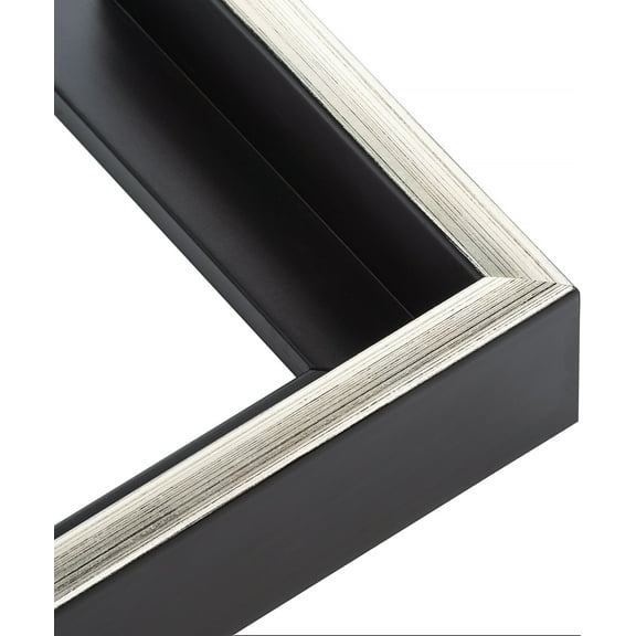 32x38 Canvas Floater Frame Silver Solid Wood Frame Width 1.75 Inches | Interior Frame Depth 1 5/8