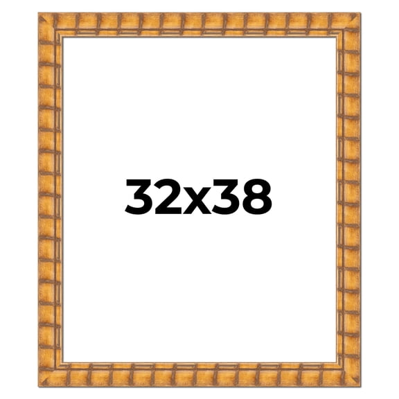 32x38 Frame Beige Real Wood Picture Frame Width 3 inches | Interior Frame Depth 0.5 inches |