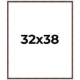 thumbnail image 1 of 32x38 Frame Brown Bamboo with Dark Coffee/Walnut Finish | Solid Wood Picture Frame Width 0.75, 1 of 8