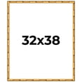 thumbnail image 1 of 32x38 Frame Gold Bamboo Solid Wood Picture Frame | 1 Inch Moulding Width | Interior Frame Depth, 1 of 8