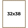 thumbnail image 1 of 32x38 Frame Gold Kingsley Distressed Solid Wood Picture Frame Width 0.75 Inches | Interior Frame, 1 of 8