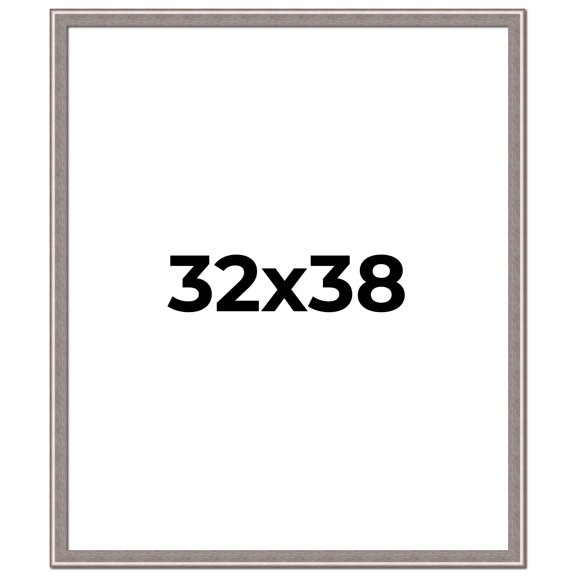 32x38 Frame Grey Real Wood Picture Frame Width 1.25 inches | Interior Frame Depth 0.5 inches | Hans