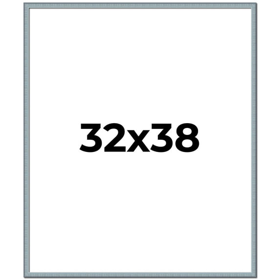 32x38 Frame Rustic Sky Blue Solid Wood Picture Frame | 0.75 Inch Moulding Width |Includes UV