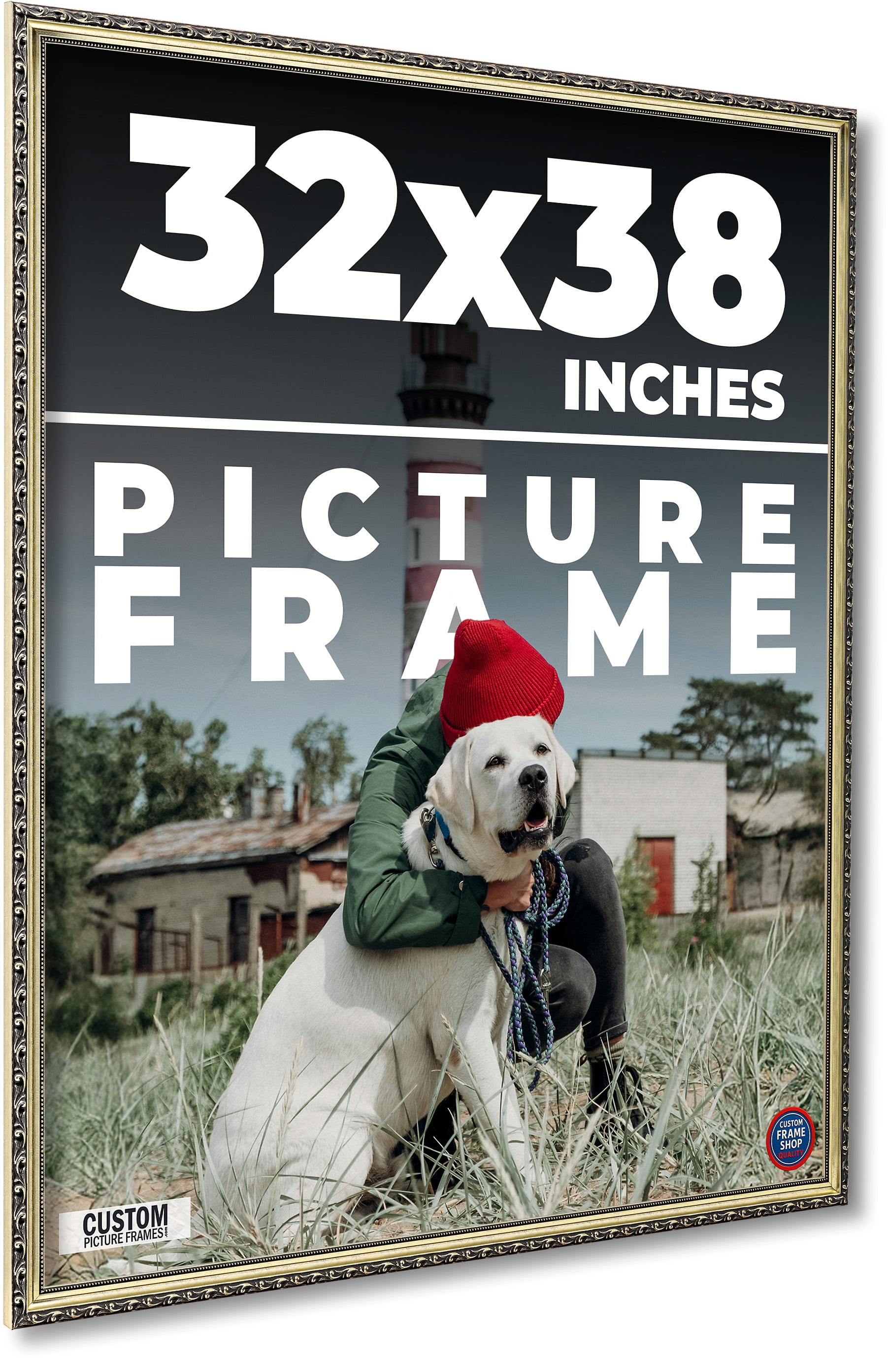 32x38-Frame-Silver-Solid-Wood-