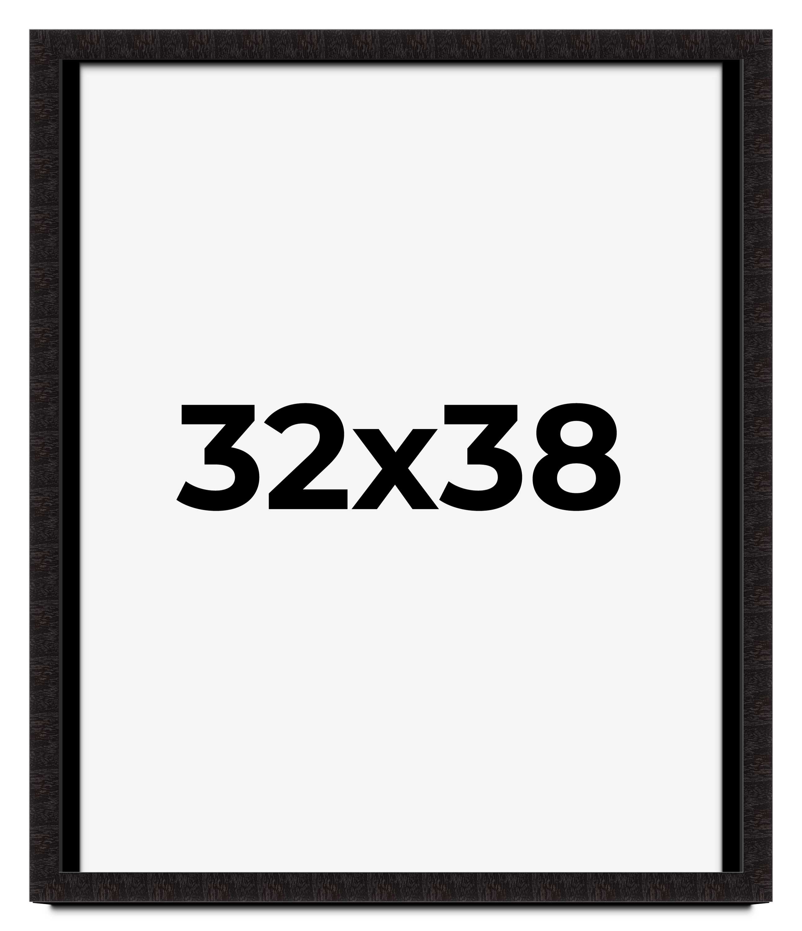 32x38 Shadow Box Black Solid Wood Display Picture Frame | 1 Inch Rabbet ...