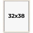 thumbnail image 1 of 32x38 Shadow Box Frame White | 1.125 Inches Deep Real Wood Rustic Shadowbox Display Frame | UV, 1 of 5