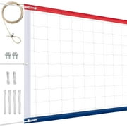 32x3F Volleyball Net Outdoor Heavy Duty, Lengthened Stainless Steel Cable, Upgraded Weather Resistance for Indoor Outdoor Backyard Pool Beach