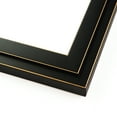 thumbnail image 1 of 32x40 - 32 x 40 Black and Gold Pinstripe Solid Wood Frame with UV Framer's Acrylic & Foam Board, 1 of 5