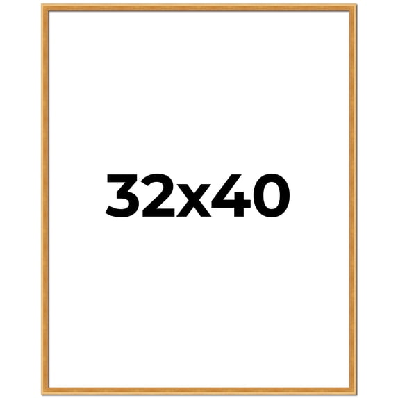 32x40 Antique Gold Wood Picture Frame - Includes UV Acrylic, Backing & Hanging Hardware