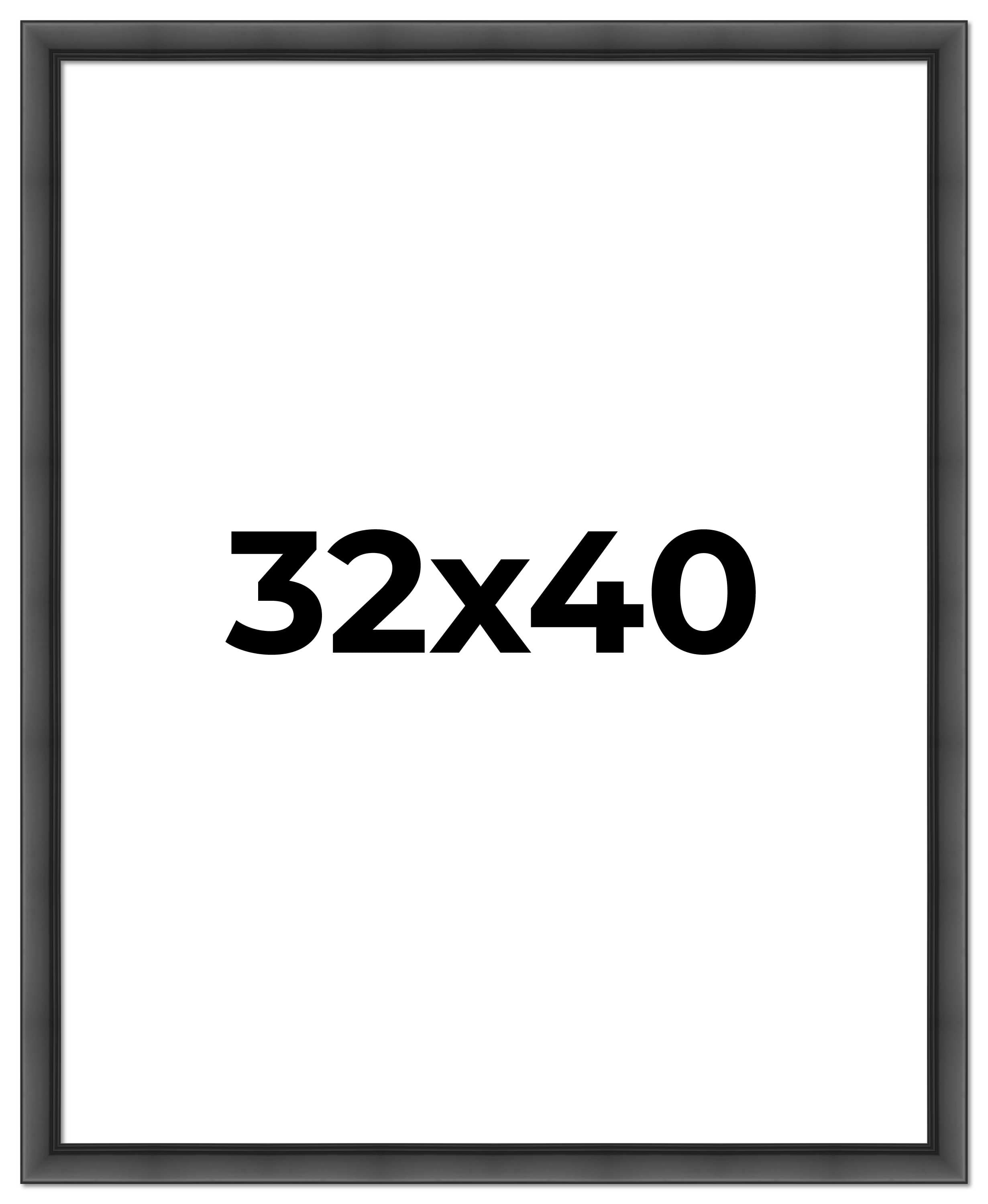 32x40 Frame Black Picture Frame - Complete Modern Photo Frame Includes UV Acrylic Shatter Guard
