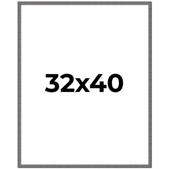 32x40 Frame Slate Blue Distressed Rustic Solid Wood Picture Frame | 0.75 Inch Moulding Width |