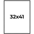 thumbnail image 1 of 32x41 Frame Brown Solid Wood Picture Frame - Complete Modern Photo Frame Includes UV Acrylic, 1 of 8
