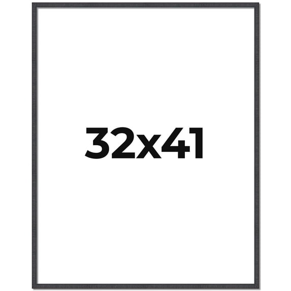 32x41 Frame Brown Solid Wood Picture Frame - Complete Modern Photo Frame Includes UV Acrylic
