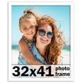 thumbnail image 1 of 32x41 Frame White Solid Wood Picture Frame Includes UV Acrylic Shatter Guard Front, Acid Free Foam, 1 of 8