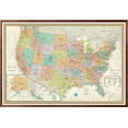 thumbnail image 1 of 32x50 RMC Classic United States USA Wall Map Framed Edition - Black Frame, 1 of 4