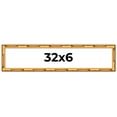 thumbnail image 1 of 32x6 Frame Gold Bamboo Picture Frame - Complete Modern Photo Frame Includes UV Acrylic Shatter, 1 of 8
