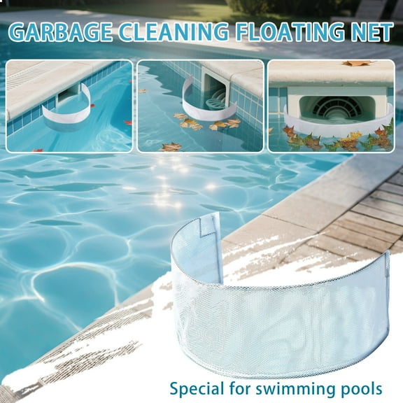 32x7In Pool Skimmer Guard Stainless Steel Swimming Pool Skimmer Shield Stainless Steel Leaf Shield Net for Inground Ground Debris Removal, for Vinyl Lined Fiberglass Pools