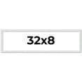 thumbnail image 1 of 32x8 Frame White Scuffed Rustic Solid Wood Picture Frame | 0.75 Inch Moulding Width| Includes UV, 1 of 8