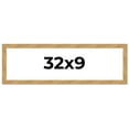 thumbnail image 1 of 32x9 Frame Beige Real Wood Picture Frame Width 1.25 inches | Interior Frame Depth 0.5 inches |, 1 of 8