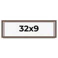 thumbnail image 1 of 32x9 Shadow Box Frame Brown | 1.125 inches Deep Real Wood Rustic Shadowbox Display Frame | UV, 1 of 5