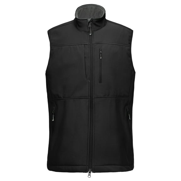 33,000ft Men's Lightweight Softshell Vest Outerwear Zip up Fleece Lined Windproof Sleeveless Jacket for Golf Hiking