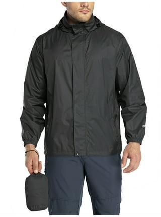 MOVSOU Raincoat Waterproof Men's Long Rain Jacket Lightweight