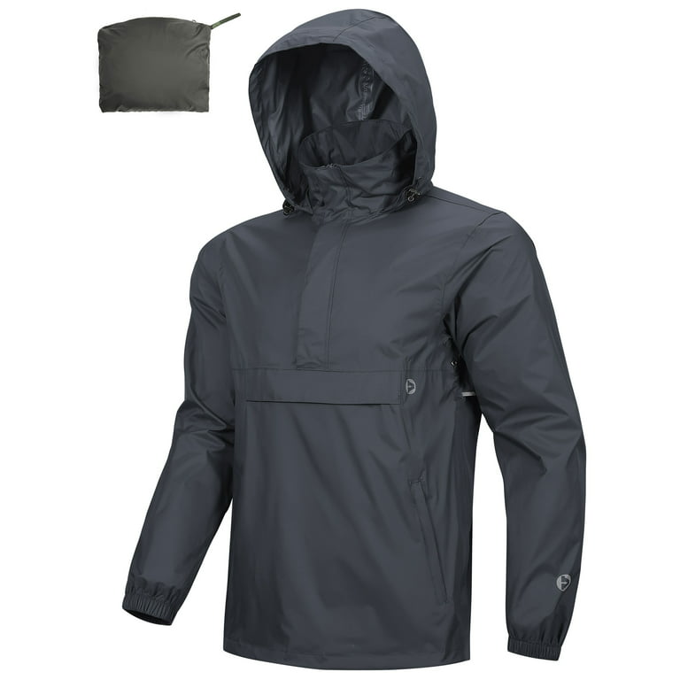33,000ft Men's Rain Jacket Waterproof Lightweight Packable Rain