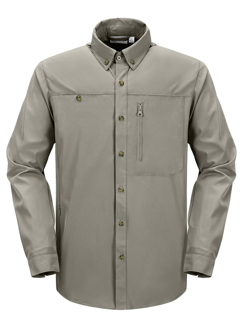 33,000ft Men's UPF 50+ UV Protection Long Sleeve Hiking Shirts