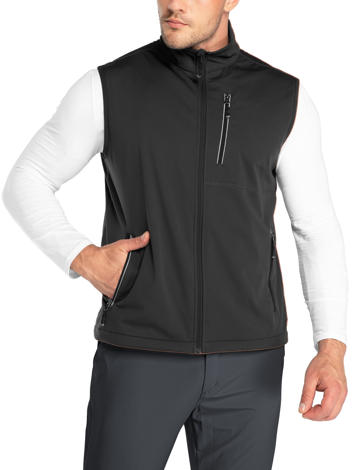 33,000ft Stand Neck Collar Breathable, Lightweight Golf Vest (Men's ...
