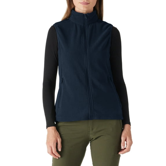 33,000ft Women's Fleece Vest, Zip Up Lightweight Soft Running Vest Outerwear Sleeveless with Pockets