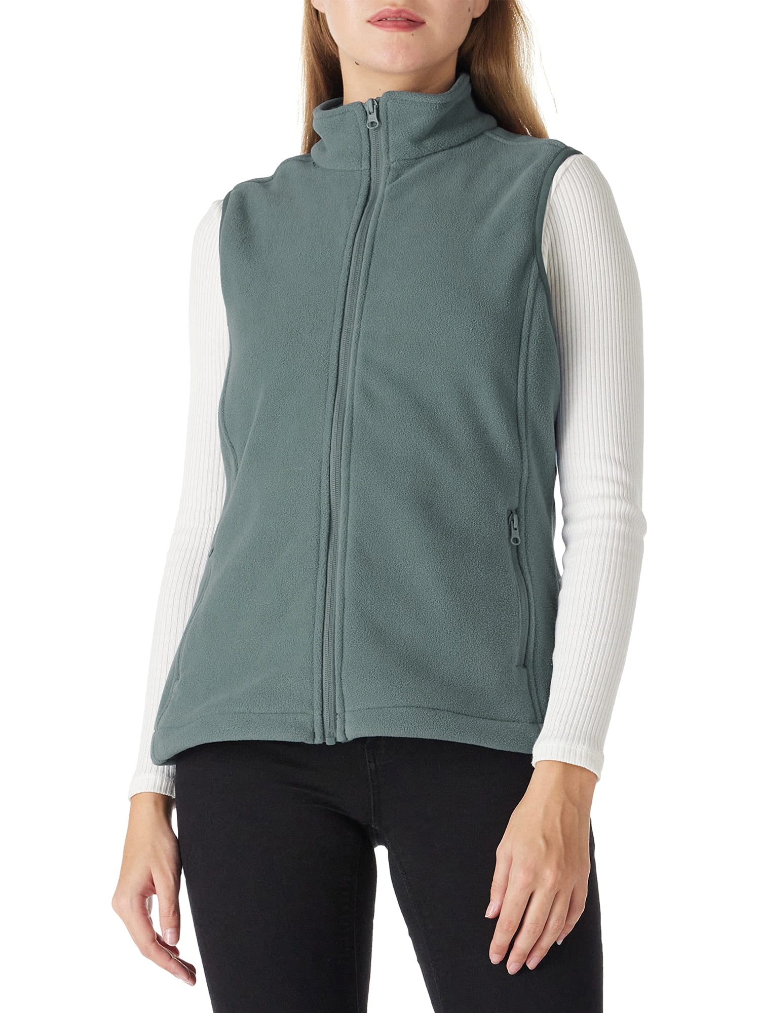 Yihaojia Women's Fleece Vest - Soft Polar Sleeveless Zip Up Vest With Pockets (Size Guide Included) - View #2
