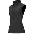 thumbnail image 1 of 33,000ft Women's Running Vest Fleece Lined Zip Up Windproof Lightweight Softshell Vests Outerwear for Golf Hiking Sports Black Medium, 1 of 8