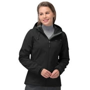 33,000ft Women's Softshell Jacket, Fleece Lined Warm Jacket Light Hooded Windproof Coat for Outdoor Hiking