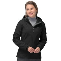 33,000ft Women's Softshell Jacket, Fleece Lined Warm Jacket Light Hooded Windproof Coat for Outdoor Hiking