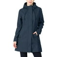 thumbnail image 1 of 33,000ft Women's Softshell Long Jacket with Hood Fleece Lined Windproof Warm up Waterproof Windbreaker, 1 of 6