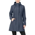 thumbnail image 1 of 33,000ft Women's Softshell Long Jacket with Hood Fleece Lined Windproof Warm up Waterproof Windbreaker, 1 of 6