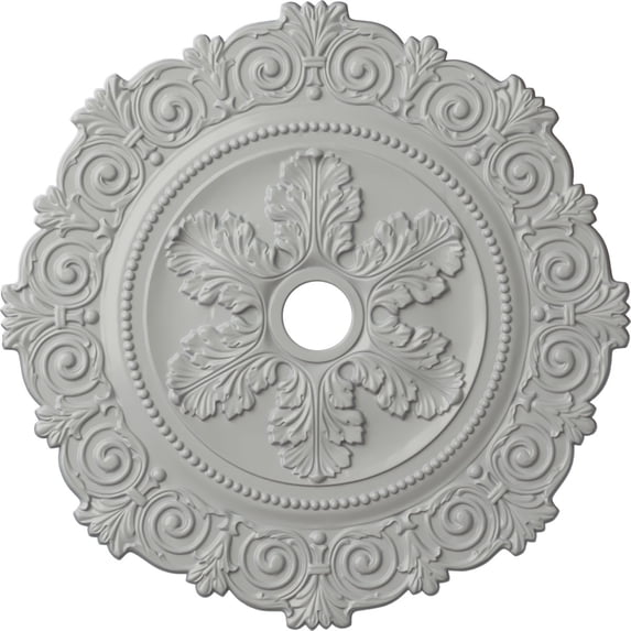 33 1/4"OD x 3 5/8"ID x 1"P Scroll Medallion Frost Finished
