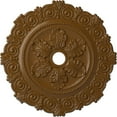 thumbnail image 1 of 33 1/4"OD x 3 5/8"ID x 1"P Scroll Medallion (Fits Canopies up to 3 5/8"), Hand-Painted Smokey Topaz, 1 of 6